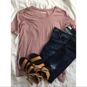 Madewell Riff Tee - Dusty Rose XS